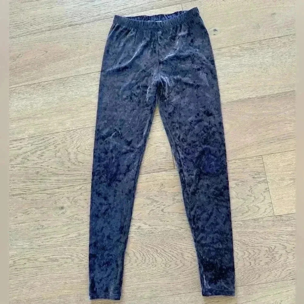 Peek Girls Velvet legging Blue Size Large (10)